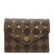 LOUIS VUITTON Studded Victorine Damier Ebene Wallet Brown