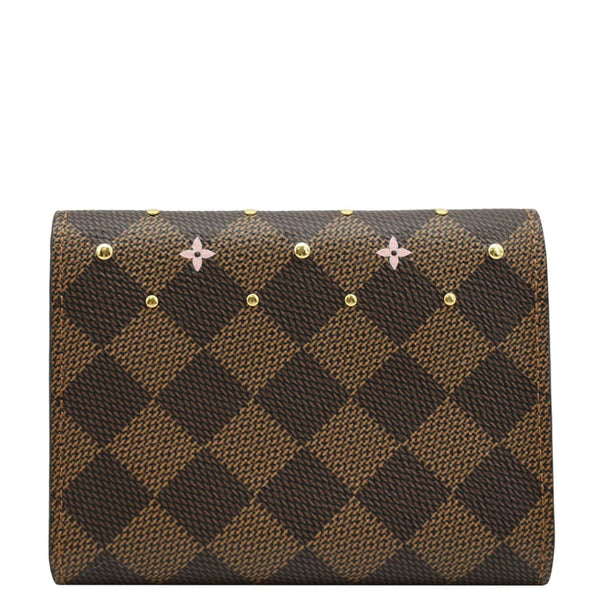 LOUIS VUITTON Studded Victorine Damier Ebene Wallet Brown