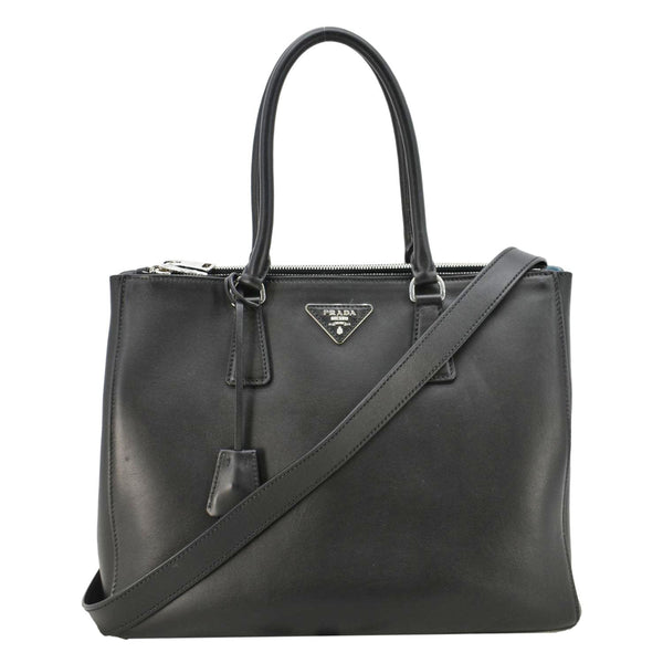 PRADA Galleria Large Leather Tote Shoulder Bag Black