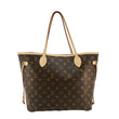 LOUIS VUITTON Neverfull MM Monogram Canvas Tote Bag Brown