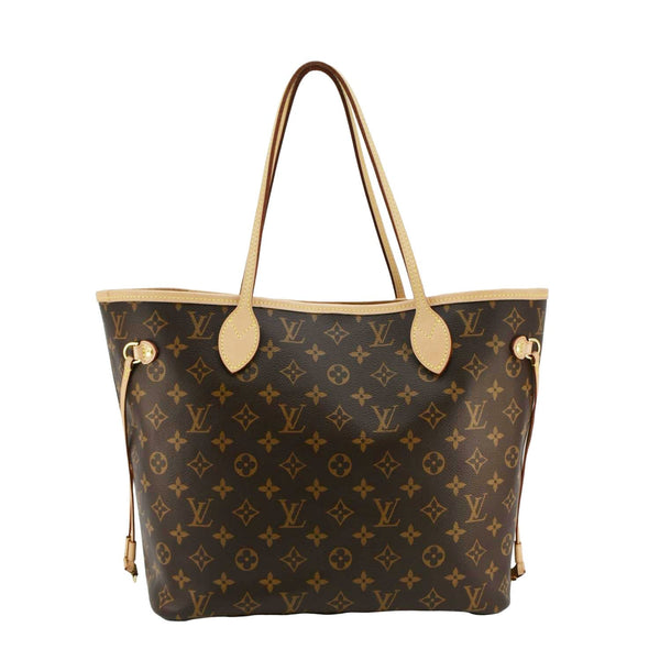 LOUIS VUITTON Neverfull MM Monogram Canvas Tote Bag Brown