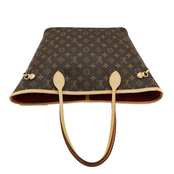 LOUIS VUITTON Neverfull MM Monogram Canvas Tote Bag Brown