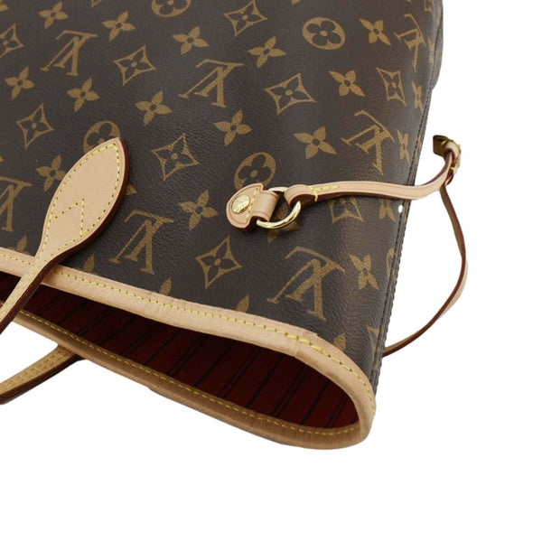 LOUIS VUITTON Neverfull MM Monogram Canvas Tote Bag Brown