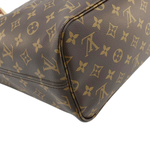 LOUIS VUITTON Neverfull MM Monogram Canvas Tote Bag Brown