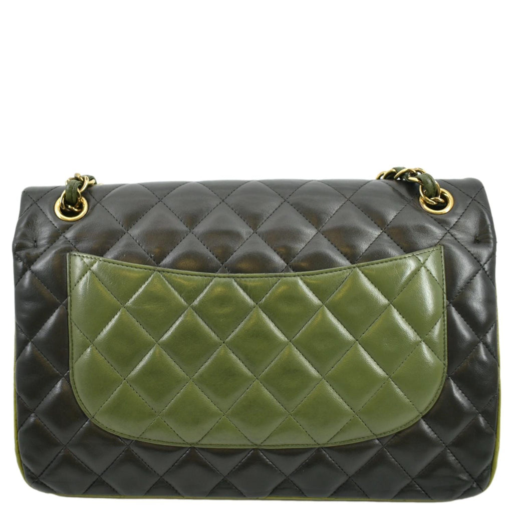 CHANEL Classic Jumbo Double Flap Quilted Leather Shoulder Bag Black