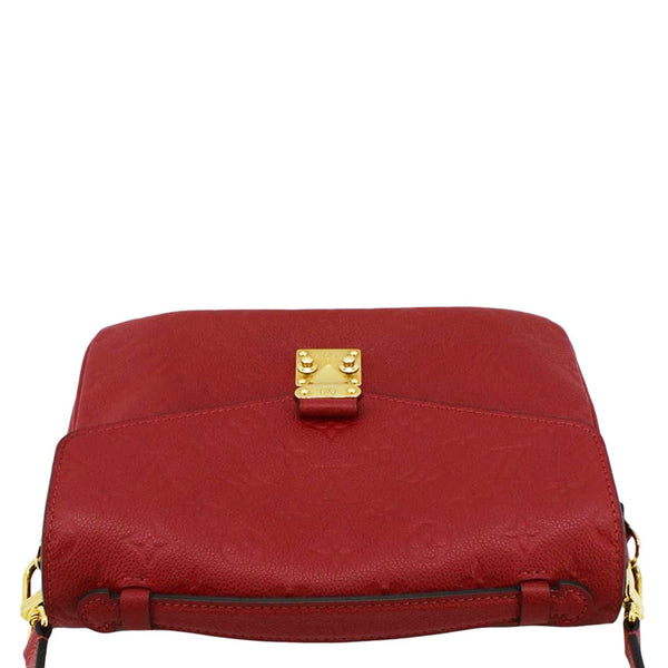 LOUIS VUITTON Metis Pochette Empreinte Leather Crossbody Bag Red