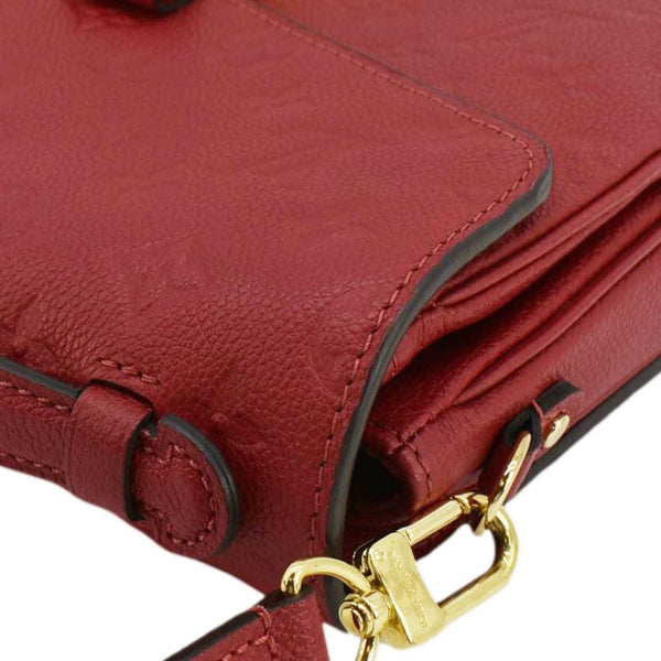 LOUIS VUITTON Metis Pochette Empreinte Leather Crossbody Bag Red