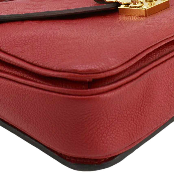 LOUIS VUITTON Metis Pochette Empreinte Leather Crossbody Bag Red