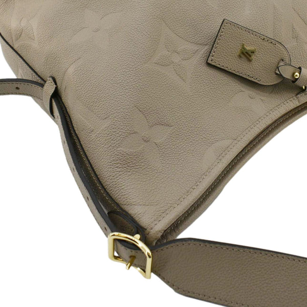 LOUIS VUITTON Carryall MM Empreinte Leather Shoulder Bag Beige