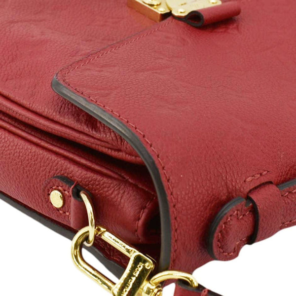 LOUIS VUITTON Metis Pochette Empreinte Leather Crossbody Bag Red