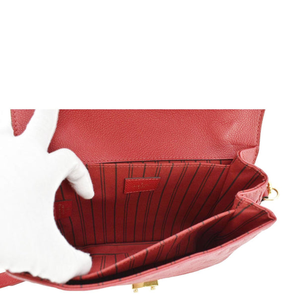 LOUIS VUITTON Metis Pochette Empreinte Leather Crossbody Bag Red