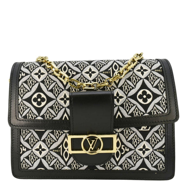 LOUIS VUITTON Dauphine 1854 Jacquard Shoulder Bag Black