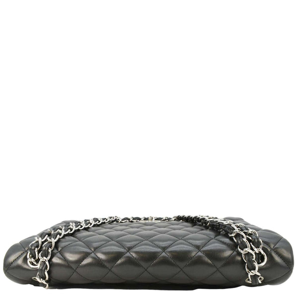 CHANEL Classic Double Flap Quilted Leather Crossbody Bag Black