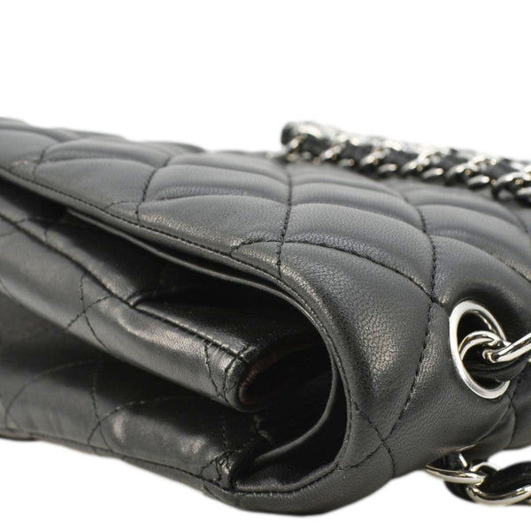 CHANEL Classic Double Flap Quilted Leather Crossbody Bag Black