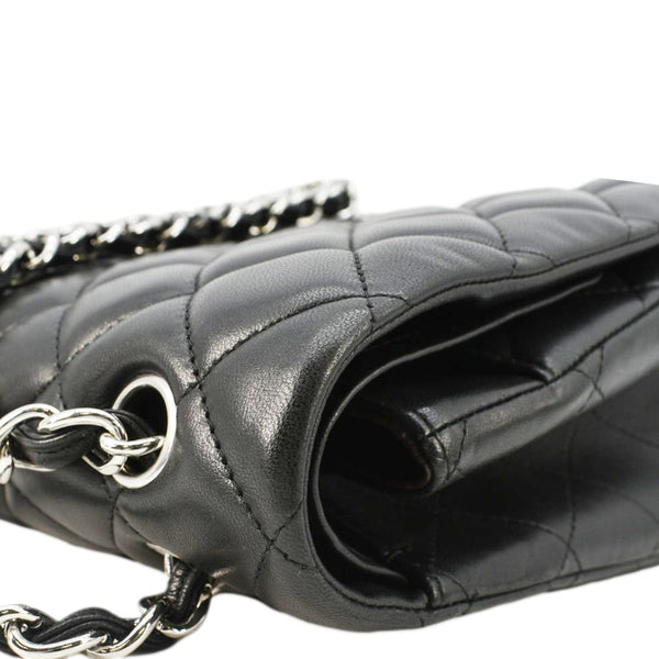 CHANEL Classic Double Flap Quilted Leather Crossbody Bag Black