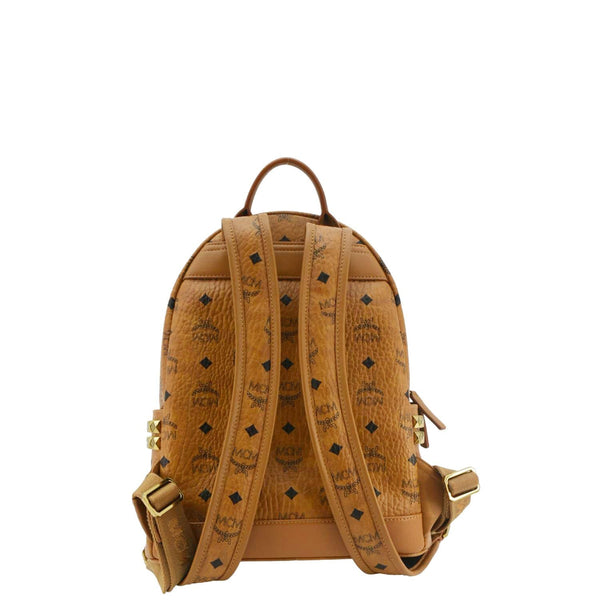 MCM Stark Classic Visetos Canvas Backpack Bag Cognac