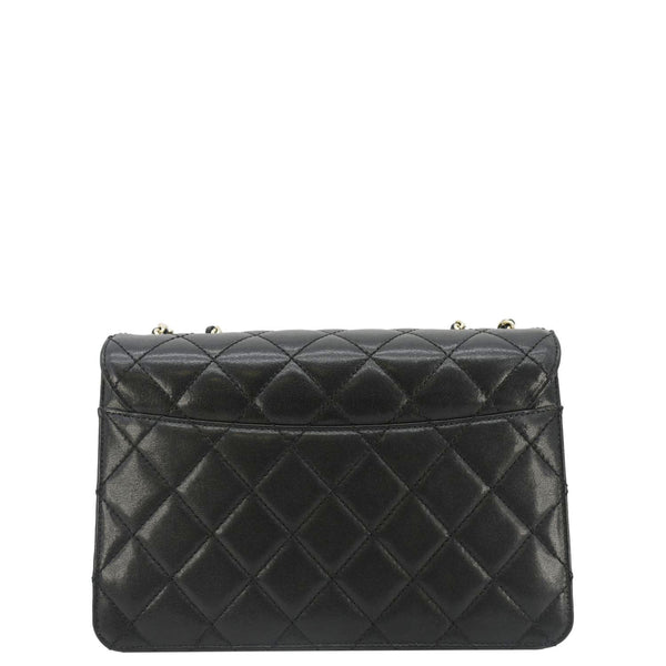 CHANEL Beauty Lock Flap Sheepskin Quilted Leather Crossbody Bag Black