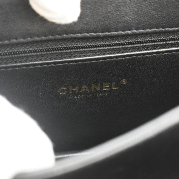 CHANEL Beauty Lock Flap Sheepskin Quilted Leather Crossbody Bag Black