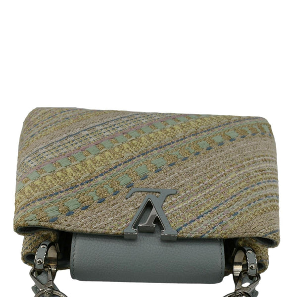 LOUIS VUITTON Capucines BB Taurillon Tweed Satchel Bag Multicolor