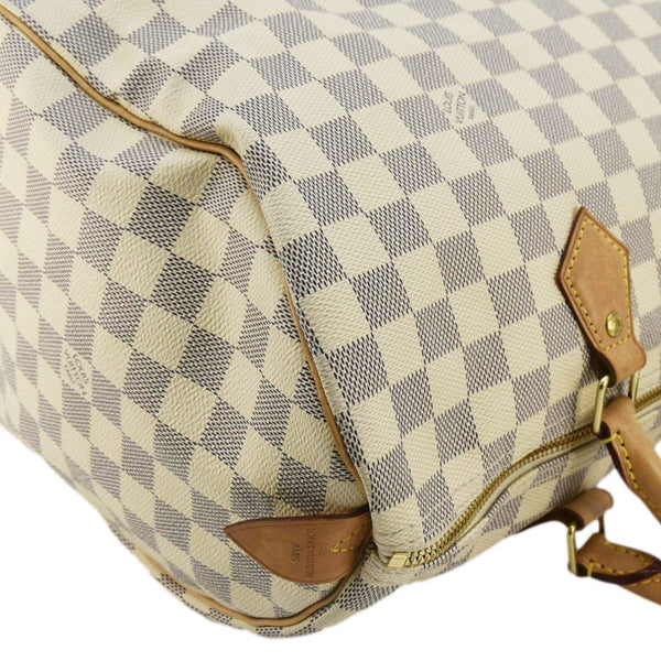 LOUIS VUITTON Speedy 35 Damier Azur Satchel Bag White