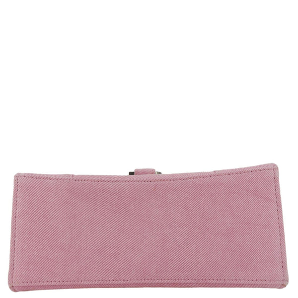 BALENCIAGA Hourglass Canvas Top Handle Shoulder Bag Pink