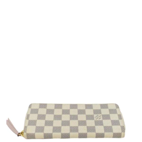 LOUIS VUITTON Clemence Damier Azur Wallet Rose Ballerine