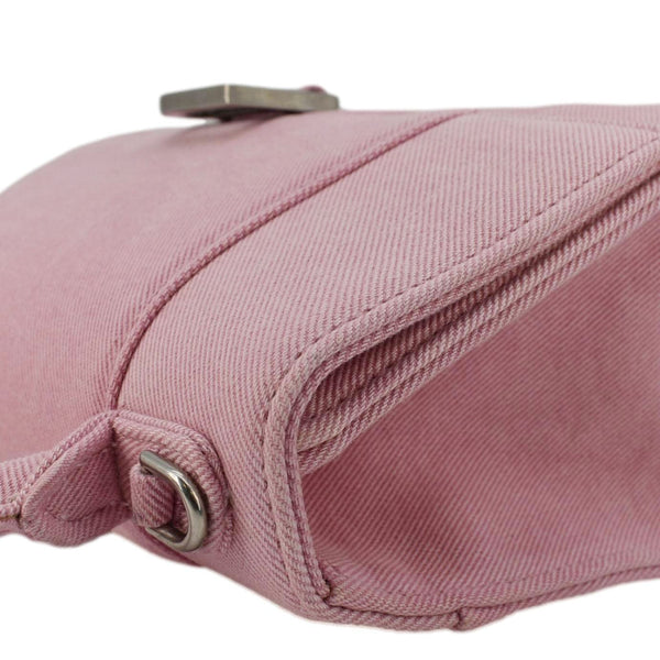 BALENCIAGA Hourglass Canvas Top Handle Shoulder Bag Pink