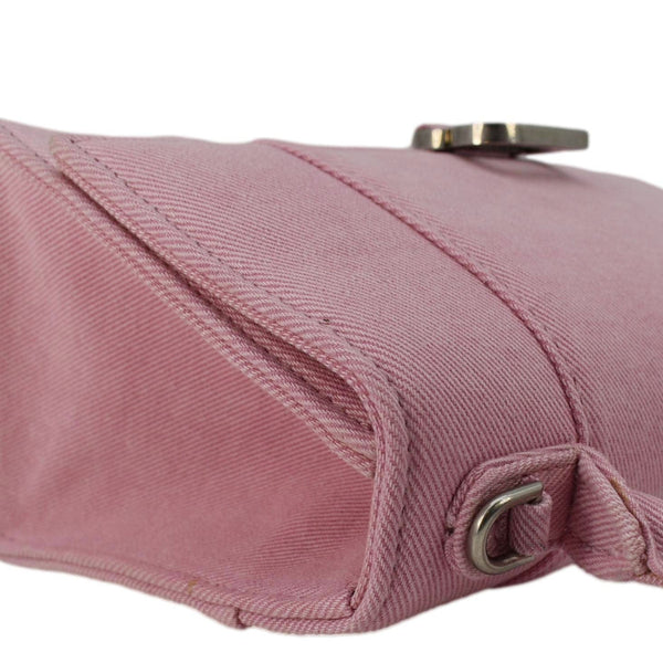 BALENCIAGA Hourglass Canvas Top Handle Shoulder Bag Pink