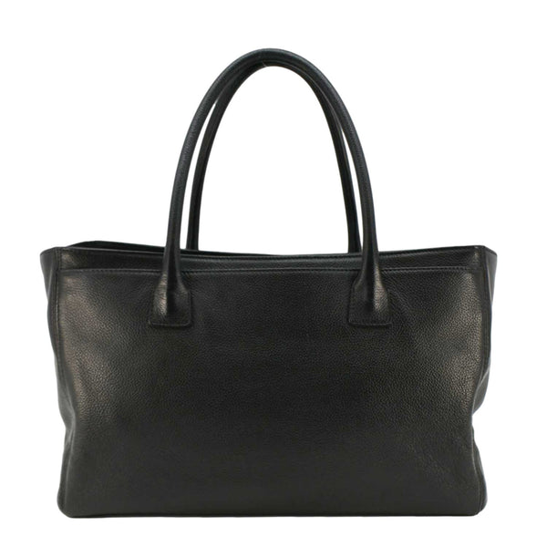 CHANEL Executive Cerf Leather Tote Bag Black