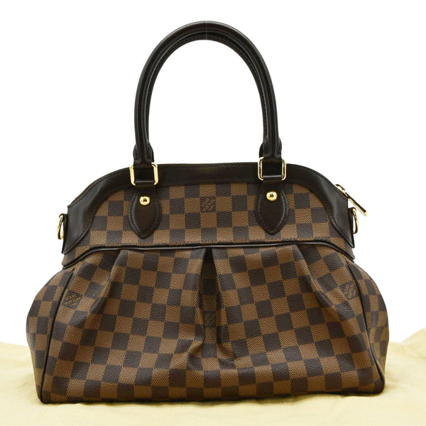 LOUIS VUITTON Trevi PM Damier Ebene Satchel Bag Brown