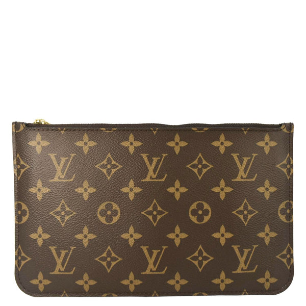 LOUIS VUITTON  Monogram Canvas Wristlet Pouch Brown