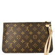 LOUIS VUITTON  Monogram Canvas Wristlet Pouch Brown