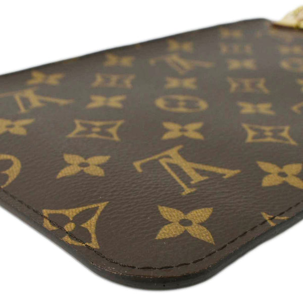 LOUIS VUITTON  Monogram Canvas Wristlet Pouch Brown