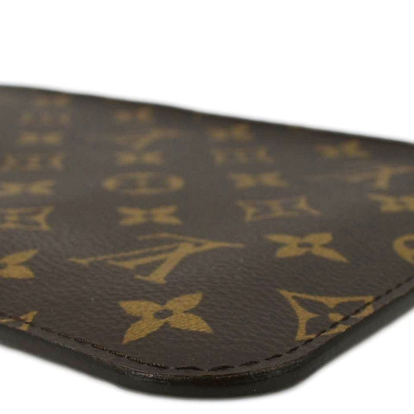 LOUIS VUITTON  Monogram Canvas Wristlet Pouch Brown