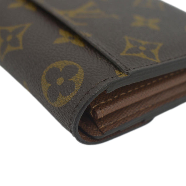 LOUIS VUITTON Sarah Monogram Canvas Wallet Brown