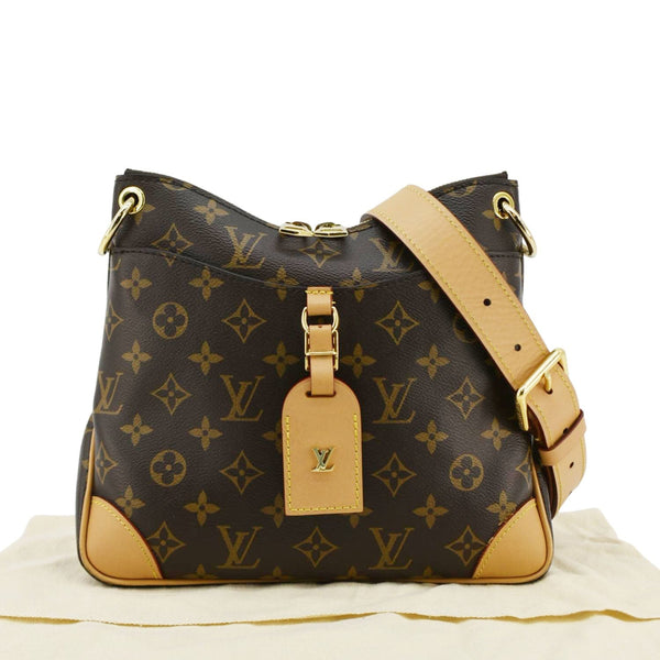 LOUIS VUITTON Odeon PM Monogram Canvas Shoulder Bag Brown