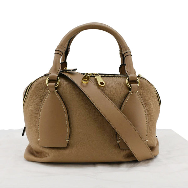 CHLOE Daria Medium Calfskin Leather Shoulder Bag Brown