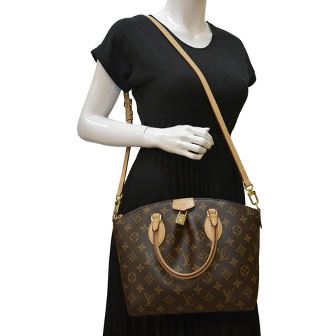 LOUIS VUITTON Boetie PM NM Monogram Canvas Satchel Shoulder Bag Brown