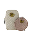 GUCCI GG Marmont Mini Matelasse Leather Shoulder Bag White 699759