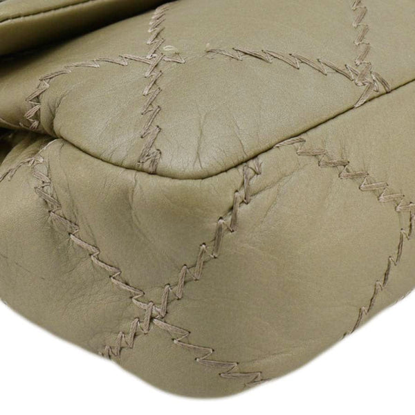 CHANEL Ultra Stitch Small Flap Quilted Calfskin Leather Crossbody Bag Beige