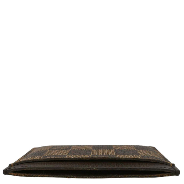 LOUIS VUITTON Damier Ebene Card Holder  Brown