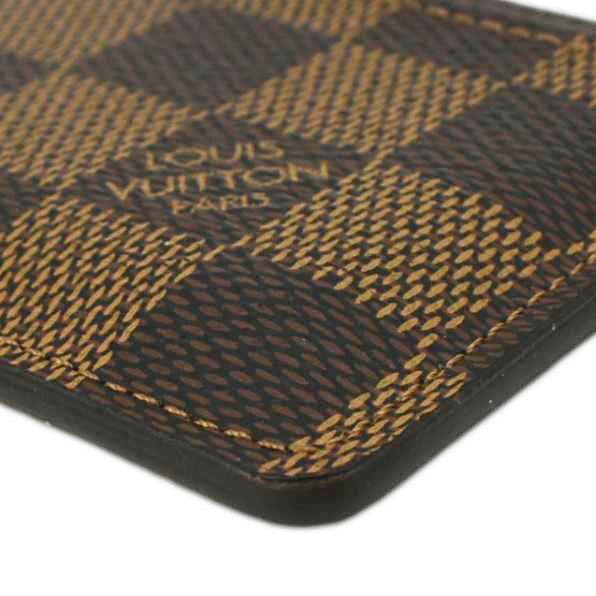 LOUIS VUITTON Damier Ebene Card Holder  Brown