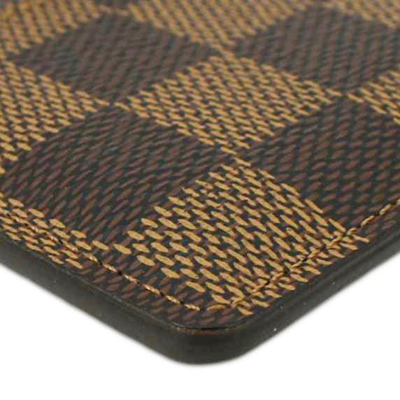 LOUIS VUITTON Damier Ebene Card Holder  Brown