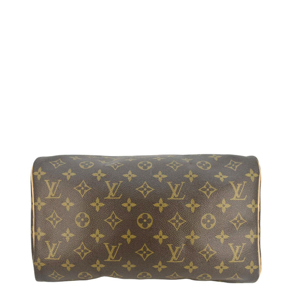 LOUIS VUITTON  Speedy 30 Monogram Canvas Satchel Bag Brown