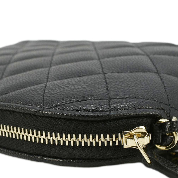 CHANEL Classic Quilted Leather Chain Clutch Crossbody Bag Black