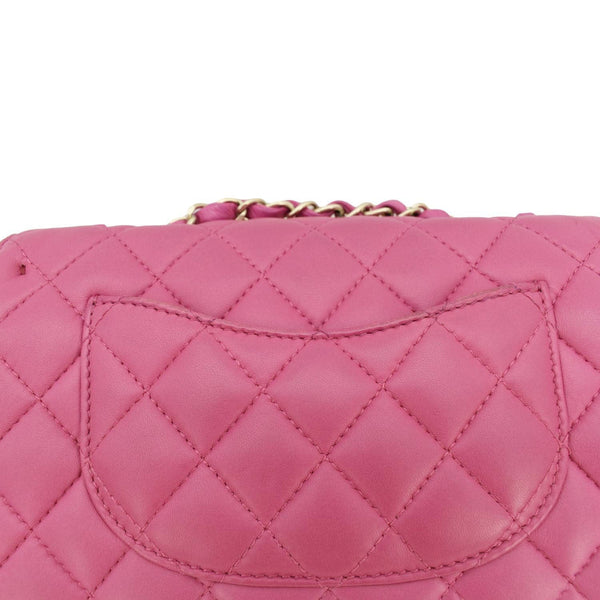 CHANEL Chic Flap Quilted Lambskin Leather Crossbody Bag Pink