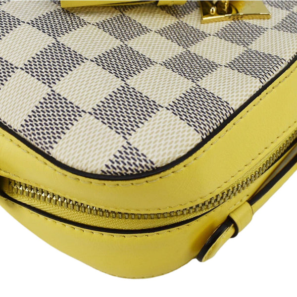 LOUIS VUITTON Saintonge Damier Azur Crossbody Bag White