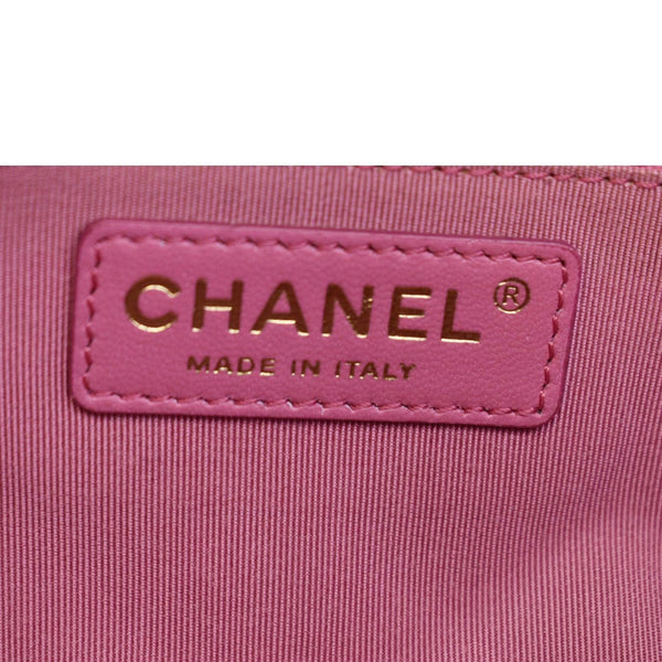 CHANEL Chic Flap Quilted Lambskin Leather Crossbody Bag Pink