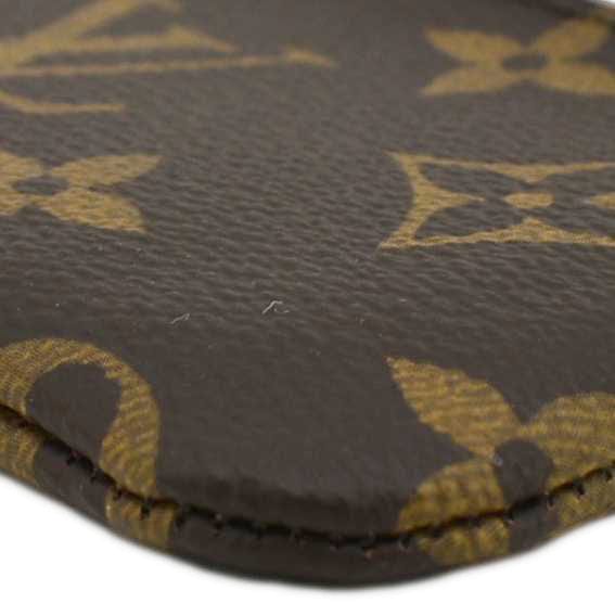 LOUIS VUITTON  Key Cles Monogram Canvas Coin Case Brown