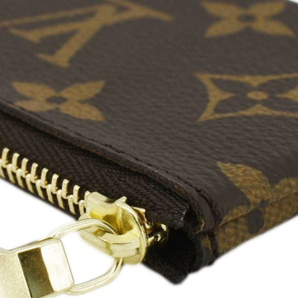 LOUIS VUITTON  Key Cles Monogram Canvas Coin Case Brown